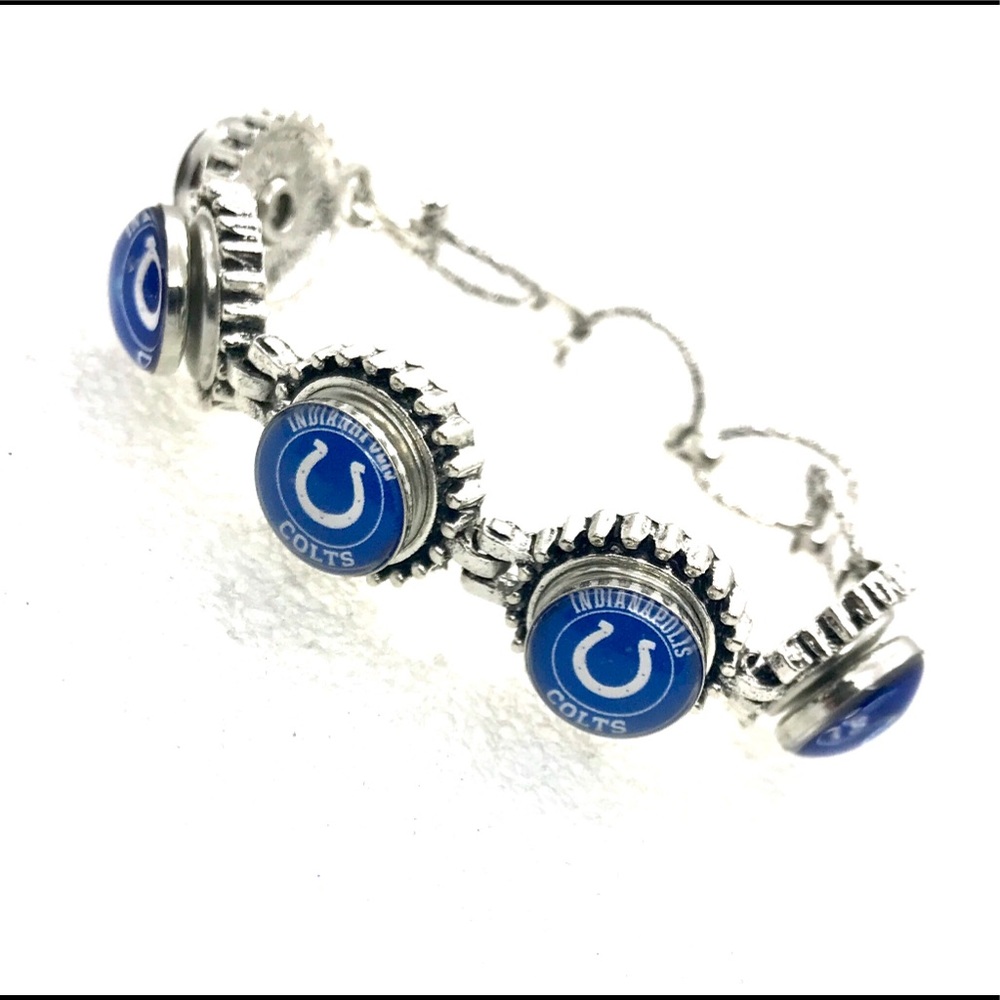 Mini snap bracelet 5 Indianapolis Colts12mm snaps SB12 Colts football